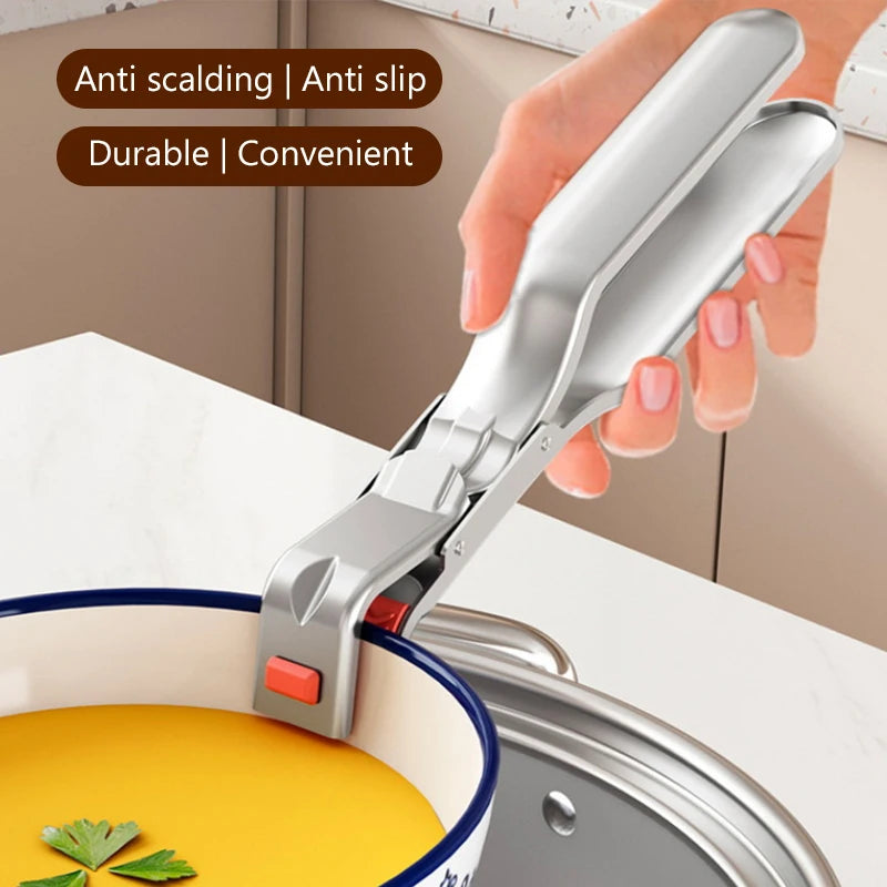 Anti-scalding Clip Hot Bowl Holder Dish Clamp Pot Pan Gripper Clip Hot Dish Plate Bowl Lifter Retriever Tongs Kitchen Supplies Qme