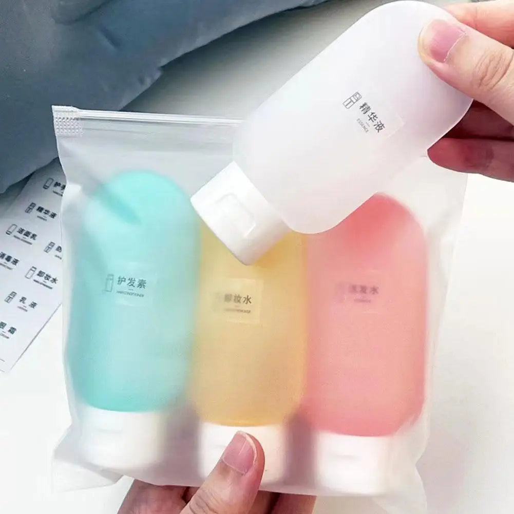 Fashion New Portable Travel Shampoo Bottle 4Pcs Set Refillable Bottle 60ml Soft Lotion Container Squeeze Tube Empty Bottle Qme