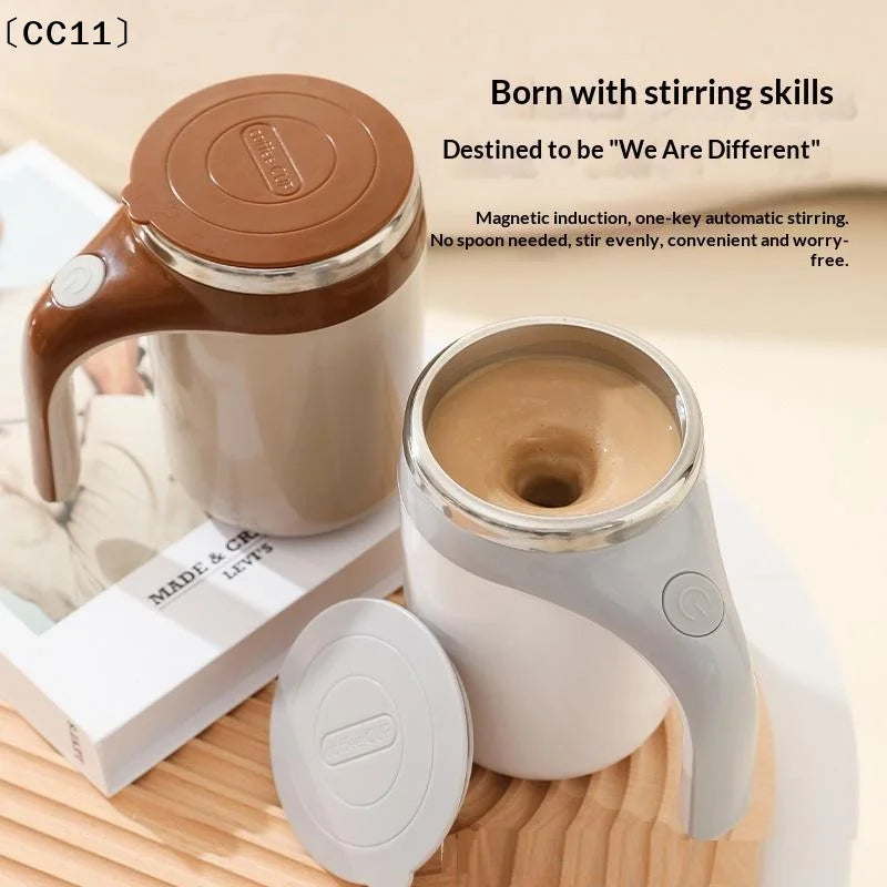 Self Stirring Mug Automatic Magnetic Coffee Travel Cup Insulated Qme