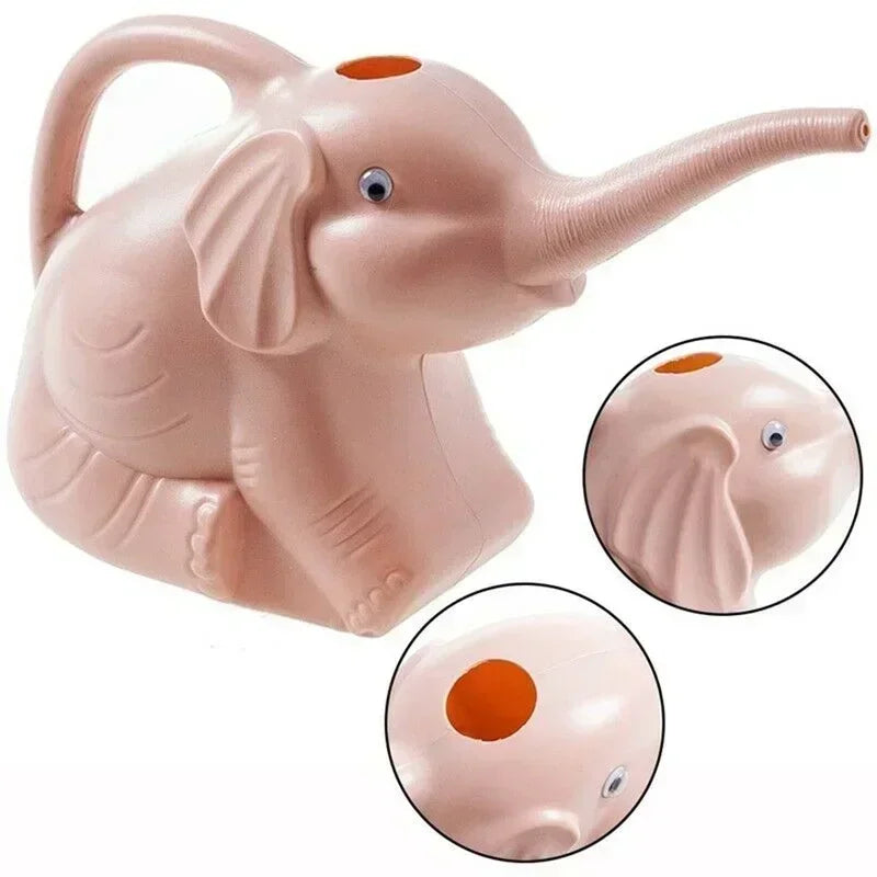 Cute Plastic Elephant Shape Watering Pot Can Plant Outdoor Irrigation Qme