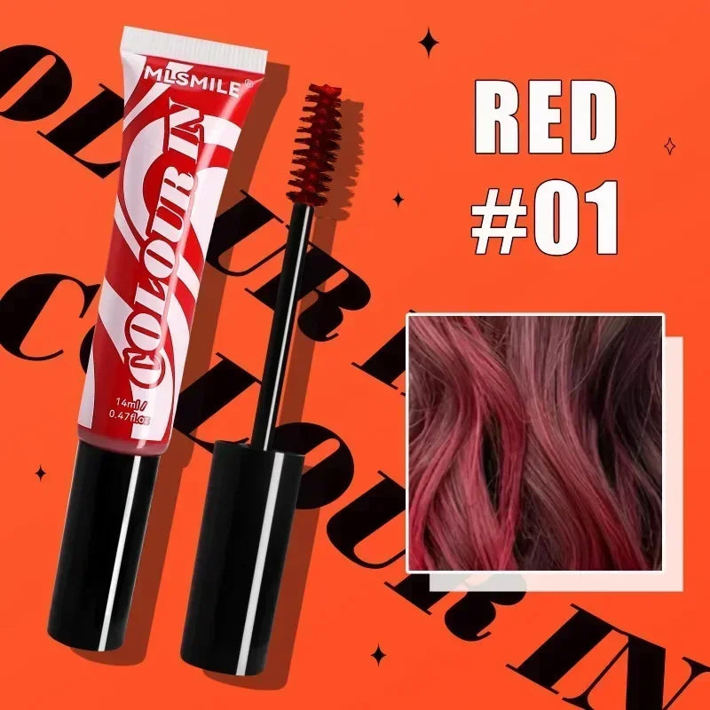 One-off Temporary Hair Coloring Disposable Hair Coloured Chalk Wax for Hair Cover Fashion Design Washable Non-toxic Beauty Tools Qme 01 RED