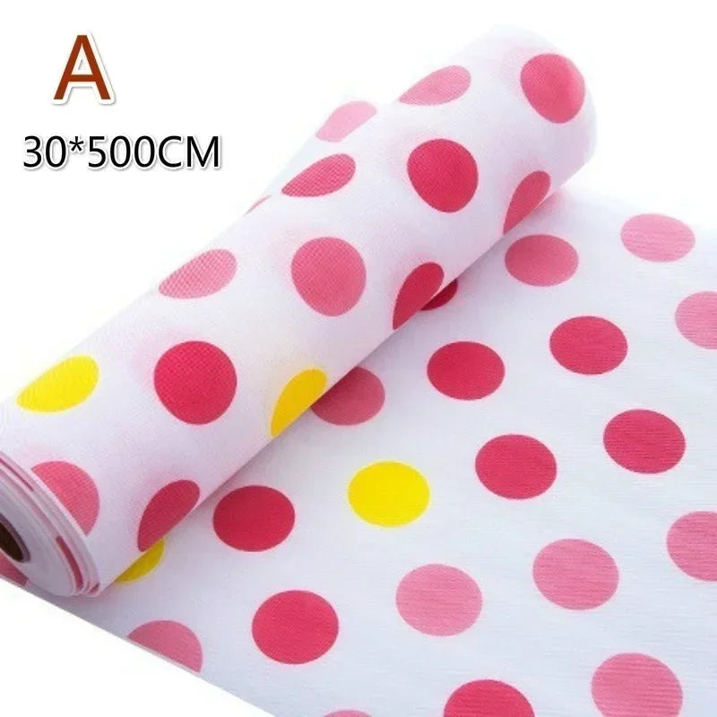 1PCS Household Printed Waterproof Multifunctional Anti Slip Dining Mat Can Be Cut To Prevent Moisture Mold and Dirt Cabinet Mat Qme 500x30cm A