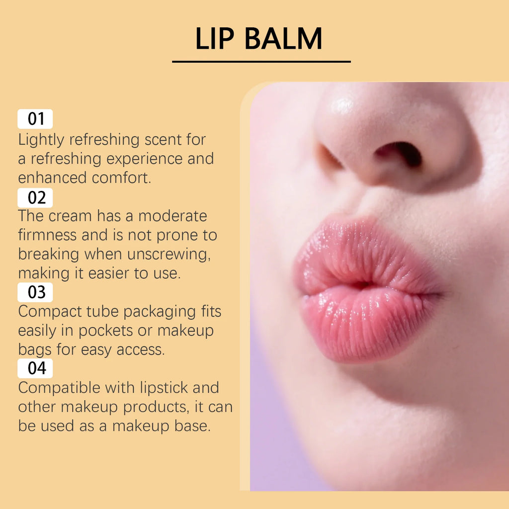Lip Balm Care Series Lasting Moisturizing Nourishing Lip Care Lemon Turmeric Soothing Tallow Hydrating Balm for Dry Chapped Lips Qme