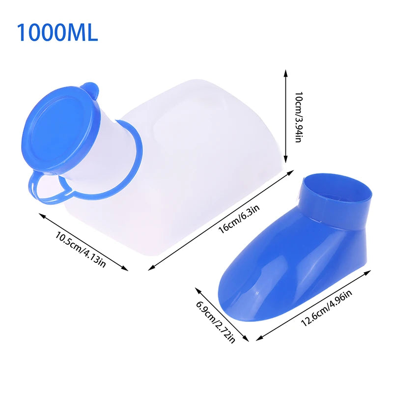 Unisex Urinal Mobile Toilet Pee Storage Tool Large Capacity Journey Qme 1PC 1000ML