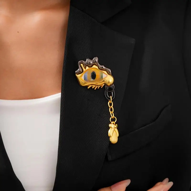 Daily Hollow Keyhole Brooch For Women Trendy Fashion Jewelry Gift Commute Party Wear Accessories Qme