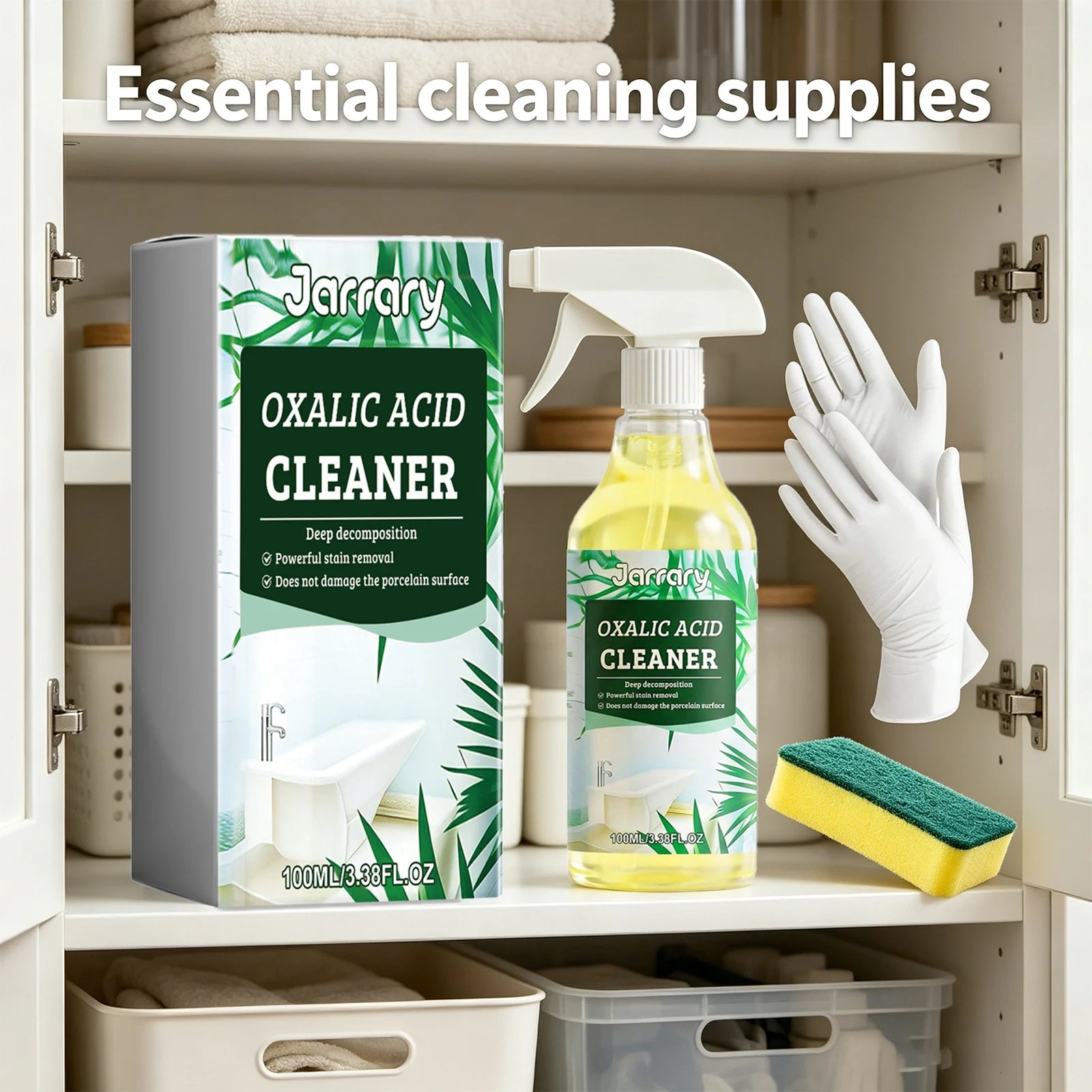 Oxalic Acid Cleaner Spray Quickly Dissolve Limescale Remove Stubborn Dirt Protect Surface Material Multipurpose Bathroom Cleaner Qme