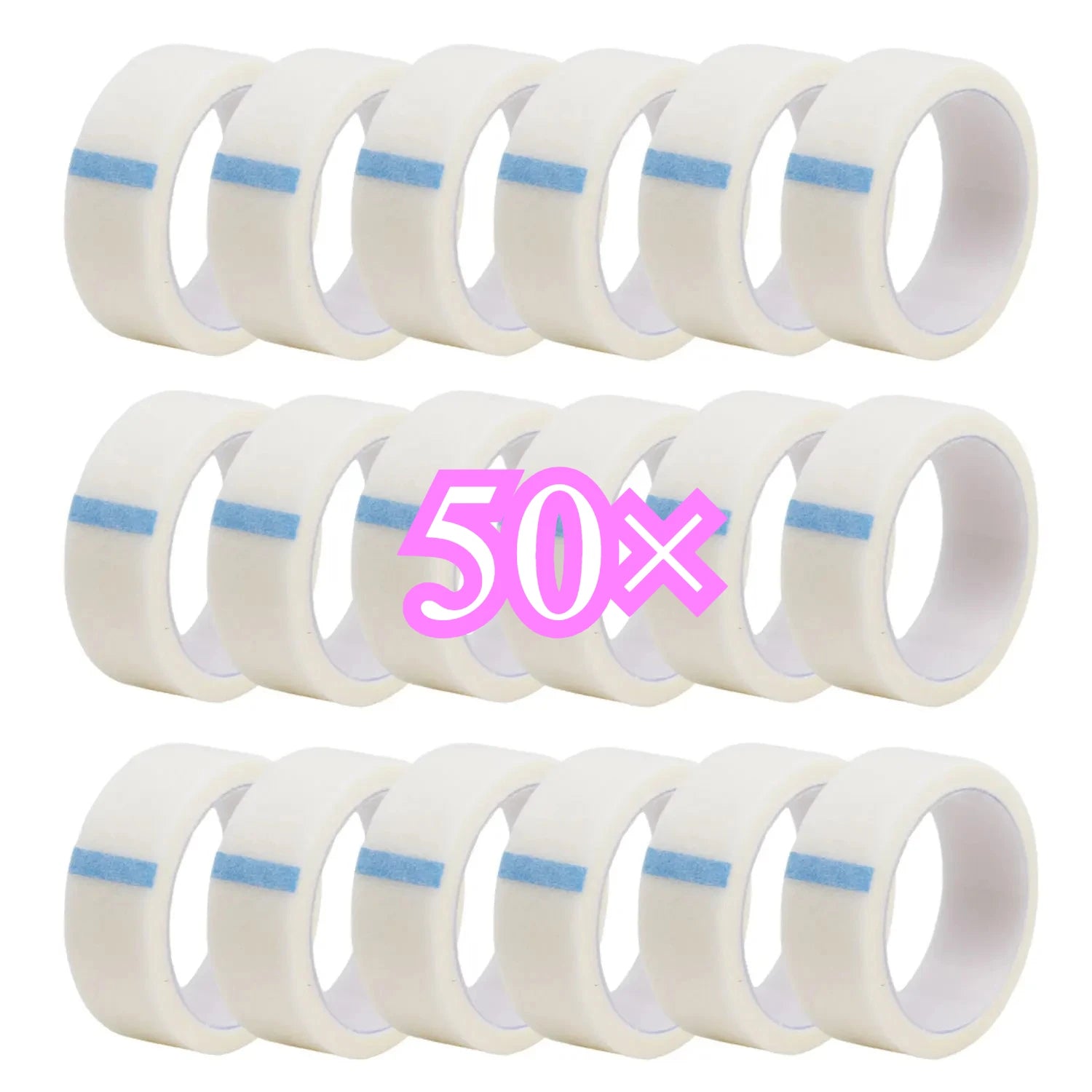10/20/30/50 Rolls Eyelash Extension Paper Tape Roll Porous Non Woven Fabric Adhesive Tape For False Eyelash Patches Qme