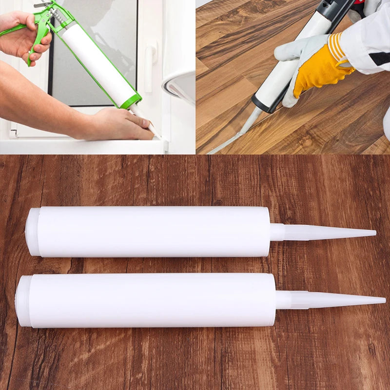 1/3Pcs Caulk Caps Caulking Sealant Tube Empty Tube Refillable Sealant Bottle Tool Home Reusable Squeeze Qme
