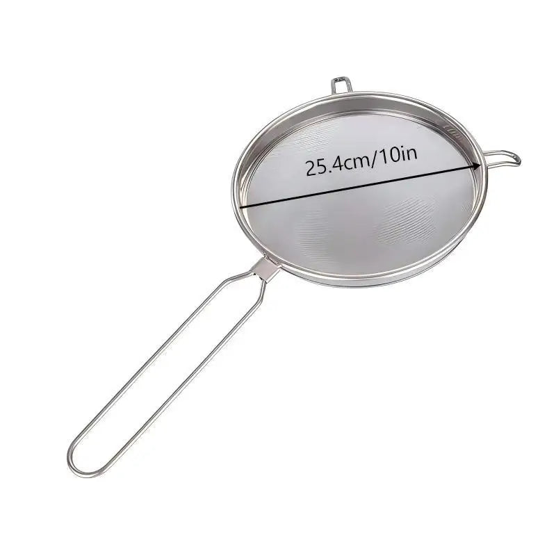 Ergonomic Kitchen Strainer Christmas Recipes Non Slip Handle Hook Qme AU