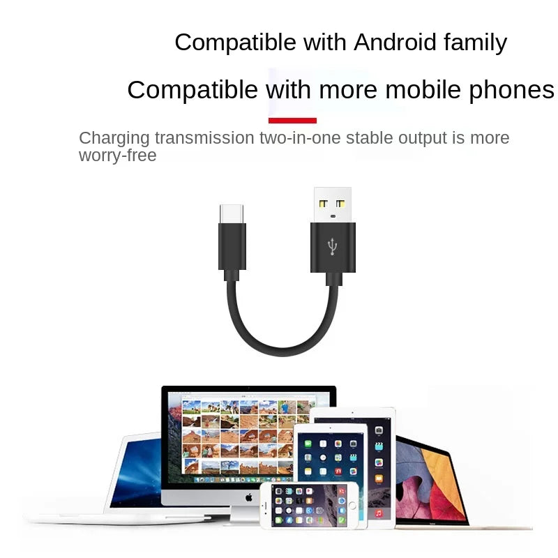 5pcs 10cm USB Type C Short Cable for Samsung Galaxy S9 Note 8 9 USB 3.0 Type-C USB C 2A Fast Charging Data Cable Qme