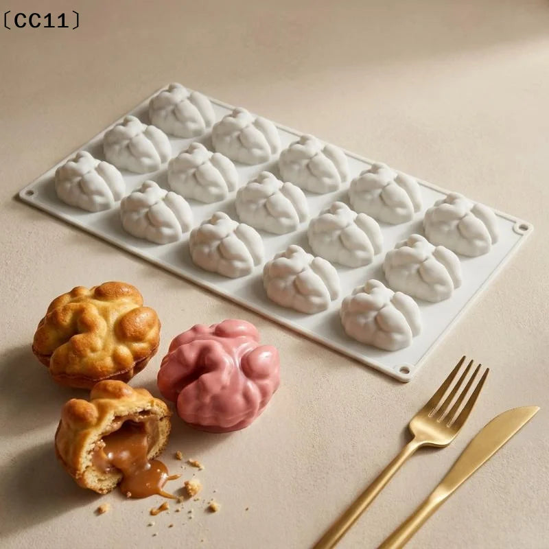 Pecan Nuts Design Silicone Chocolate Mold Food Grade Mousse Cake Qme