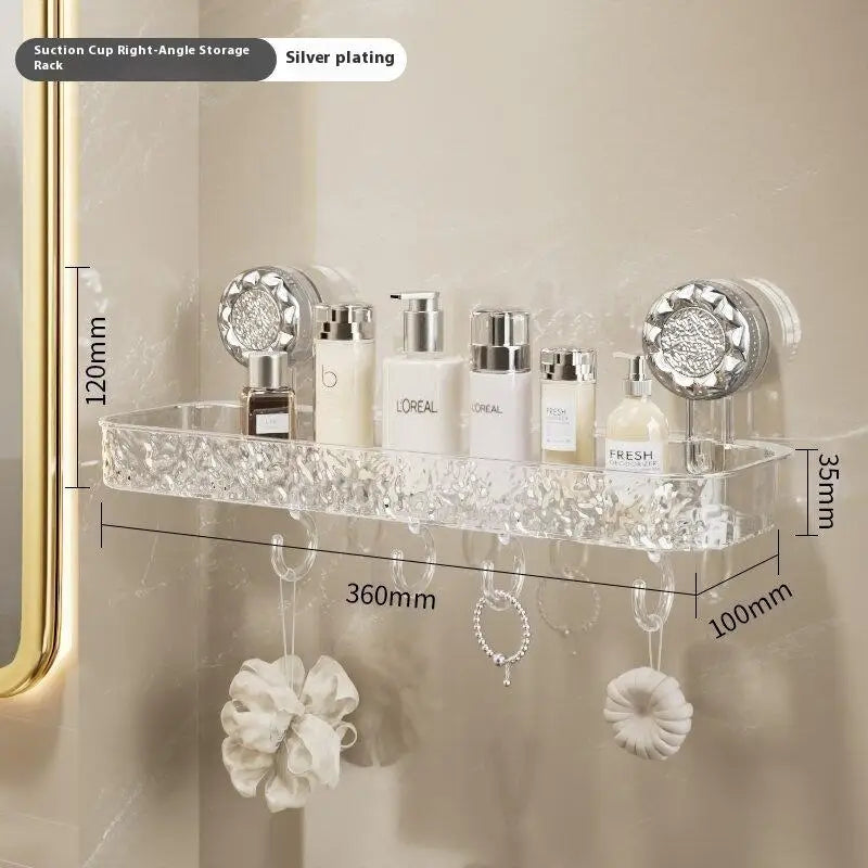 Punch-free Suction Cup Washbasin Storage Rack Self-distribution Qme A5