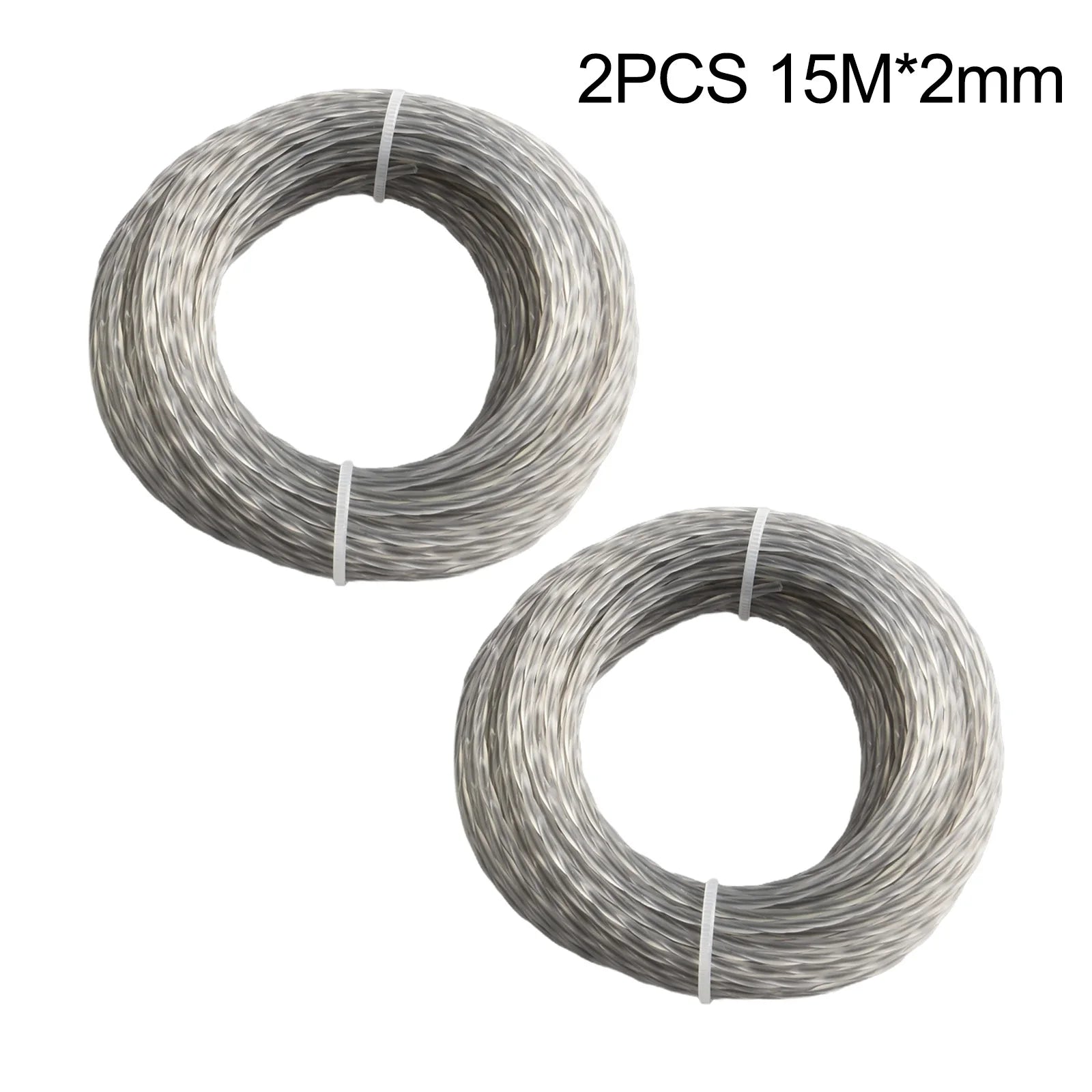 2 Rolls 15M 2.0/3.0mm Trimmer Nylon thread Rope Core-Reinforced Grass Trimmer Line 2.0- 3.0 Mm X 15m(30m) Line Spool Qme 15mx2mmx 2pcs