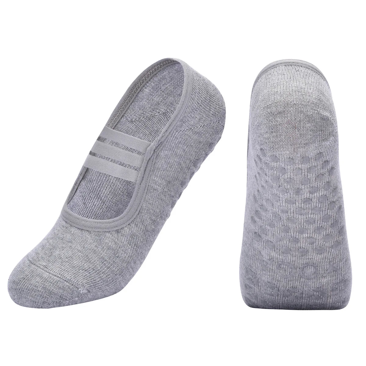 Button Silicone Non-slip Yoga Socks for Female Floor Pilates Socks Backless Breathable Cotton Indoor Fitness Dance Sports Socks Qme b One Size
