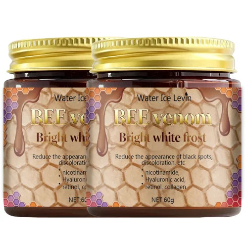 Bee Venom Brightening Cream with Niacinamide & Retinol, Reduces Dark Spots & Discoloration, Hydrates & Firms All Skin Types. Qme Burgundy 60g