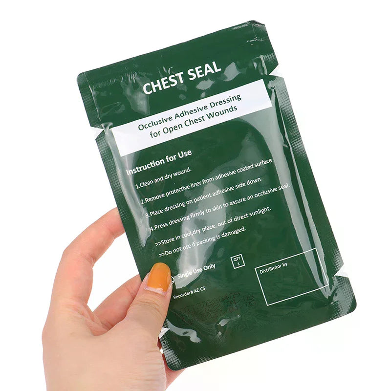 Safety Survival Emergency Trauma Sticker Chest Seal Vented First Aid Qme