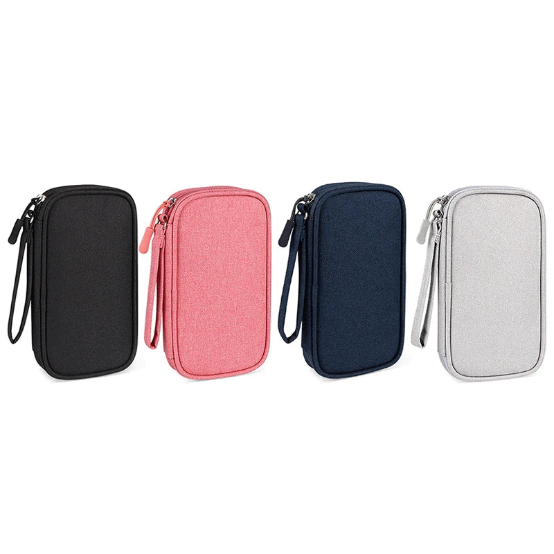 Storage Bag Cord Charger Power Hard Drive Electronic Digital USB Case Qme