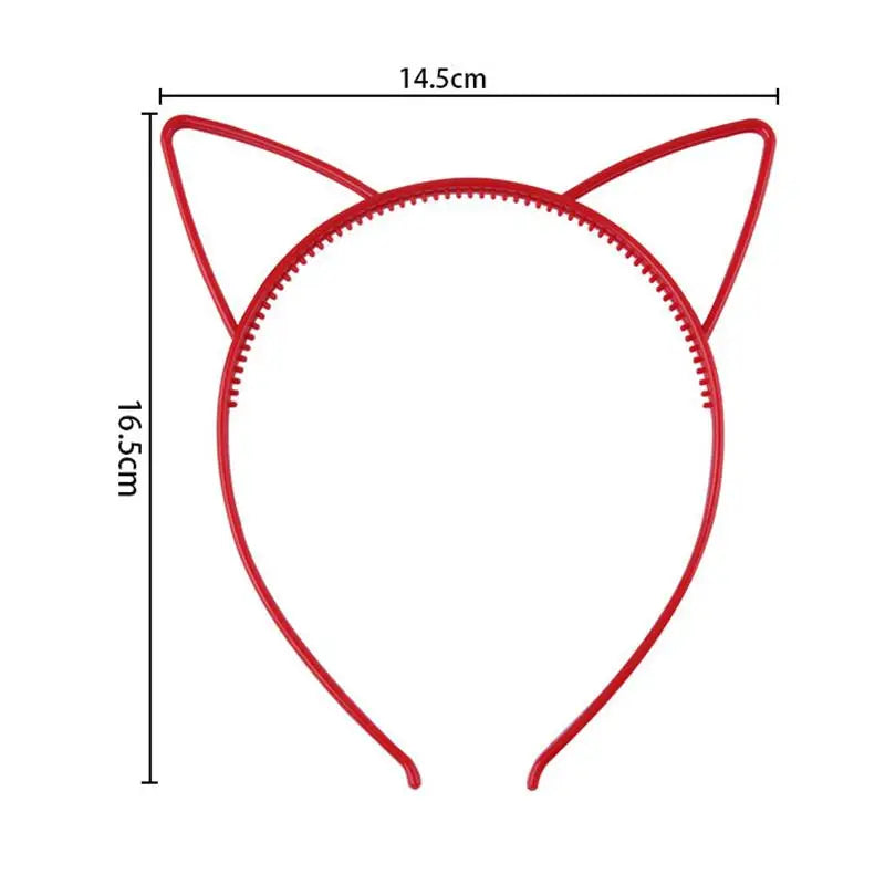 Children Cat Ear Hairband Solid Plastic Headbands Tooth Themed Party Qme 12PCS
