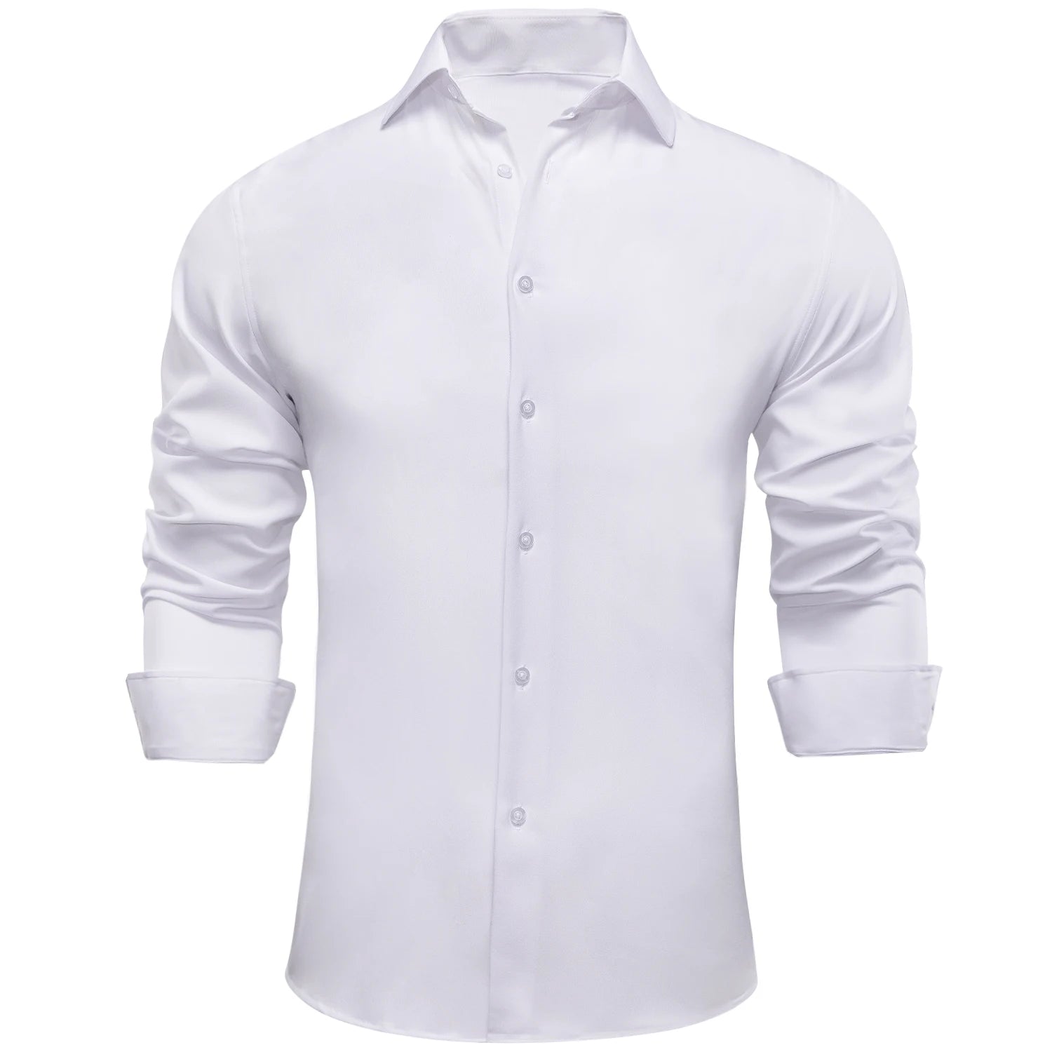 Hi-Tie Jacquard Paisley Light Blue Mens Shirt Long Sleeve Lapel Shirt Blouse Outerwear Wedding Office Breathable Quality Qme