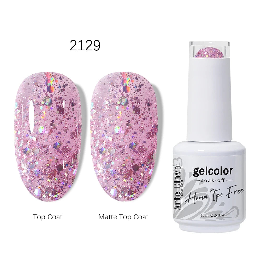 Arte Clavo HEMA TPO Gel Nail Polish Pink Series Semi Permanent Soak Qme