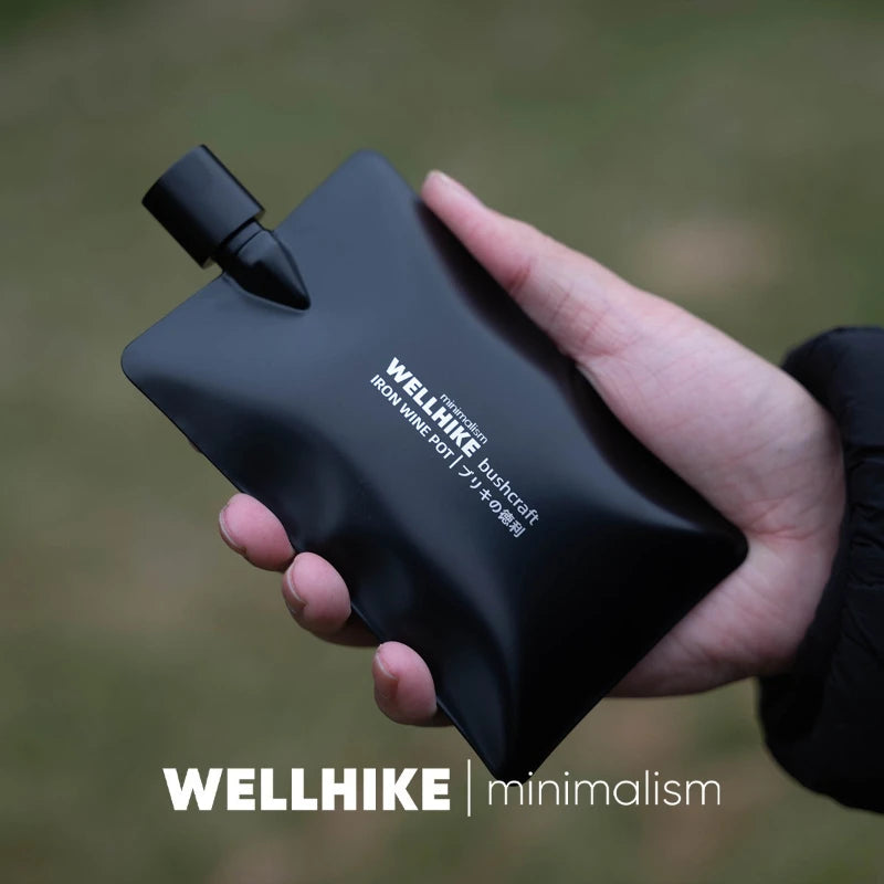 Outdoor Camping 304 Stainless Steel Portable Flat Flask Carrying Qme