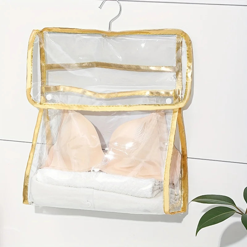 1 Bathroom Transparent Waterproof Toiletries Hanging Bag Clothes Qme