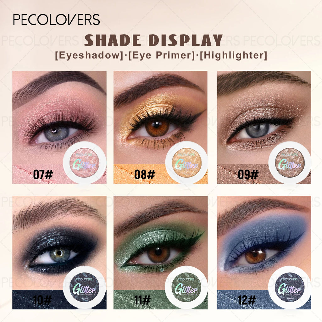 Pearly Lustre No Fallout Blendable Shimmer Eyeshadow Palette Cool Qme