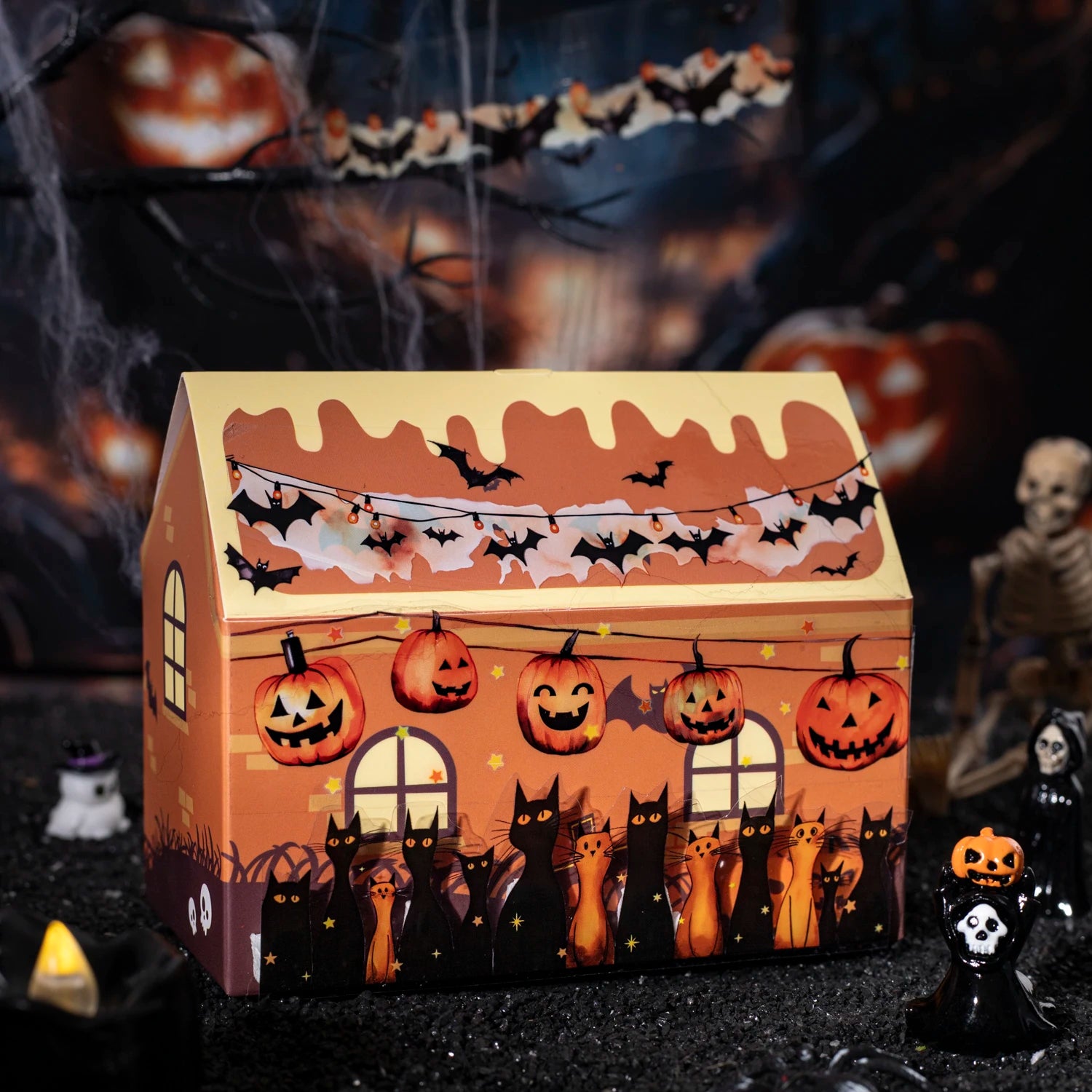 1Roll Halloween Gothic Party Celebration Washi Tape for Scrapbooking DIY, Collage Supplies, Phone Case Notebook Decor Qme