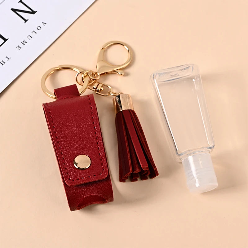 Travel Mini Hand Sanitizers Case Portable Empty Bottle Keychain Qme