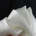 Classic Solid White Brown Pocket Square Gentleman Elegant Silk Qme color1