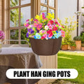 Wall Mounted Flower Pot Outdoor Wall Mounted Planter Basket Artistic Sense Planting Tool for Ceilings Patios Balconies Porches Qme China Mainland WHITE