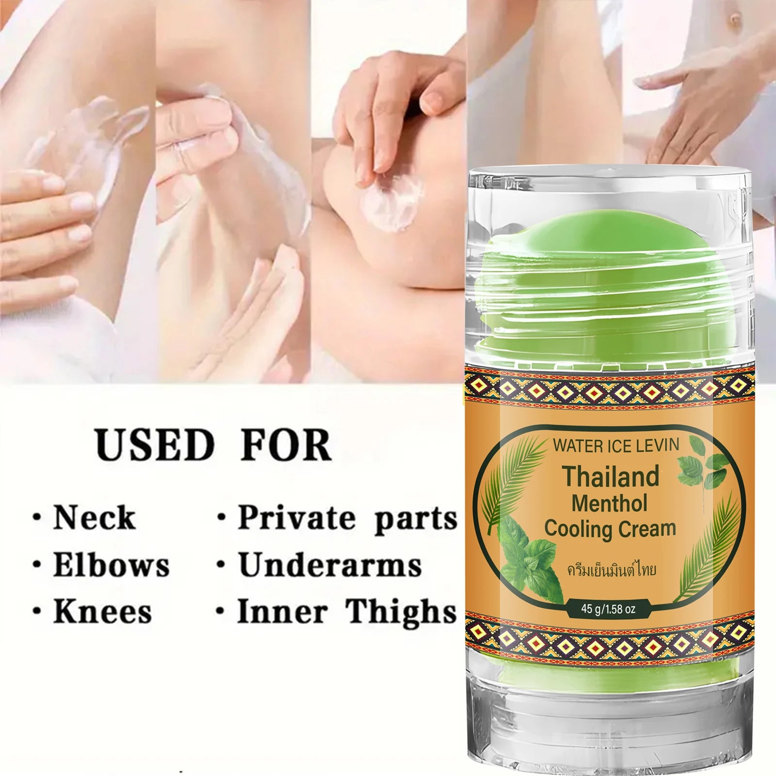Menthol Cooling Body Lotion, Thailand Refreshing Moisturizing Skin Care Qme