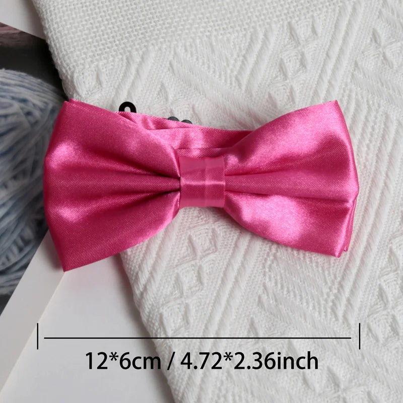 Bright Ties Classic Solid Rose Red Bow Paisley Necktie Pocket Square Qme B