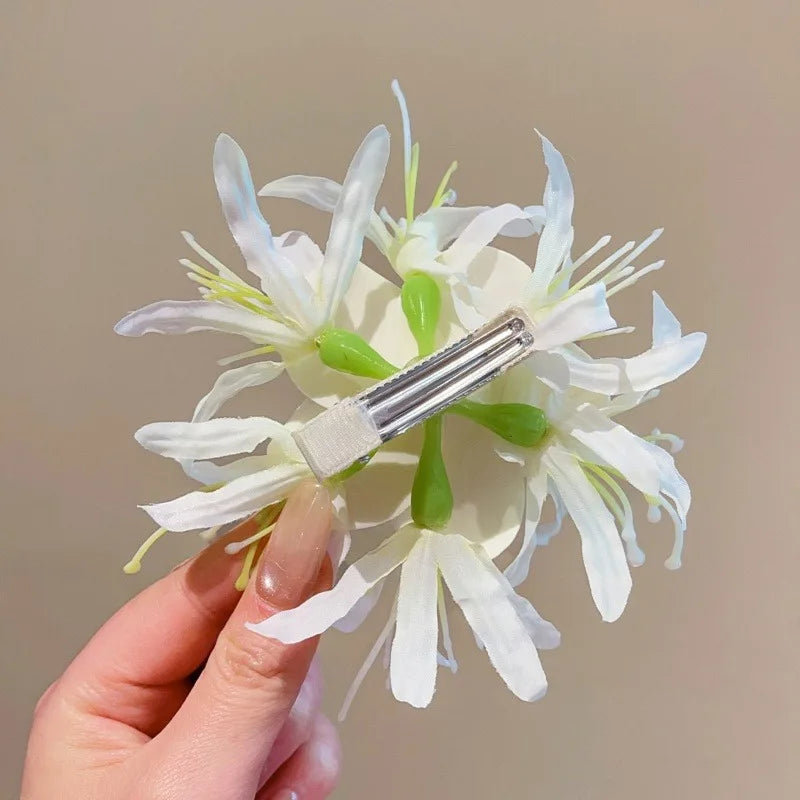 Fashion Flower Hairpin Beach Vacation Florals Headpiece Decor Hawaiian Flower Hair Clip Travel Hair Decor Bohemian Decoration Qme