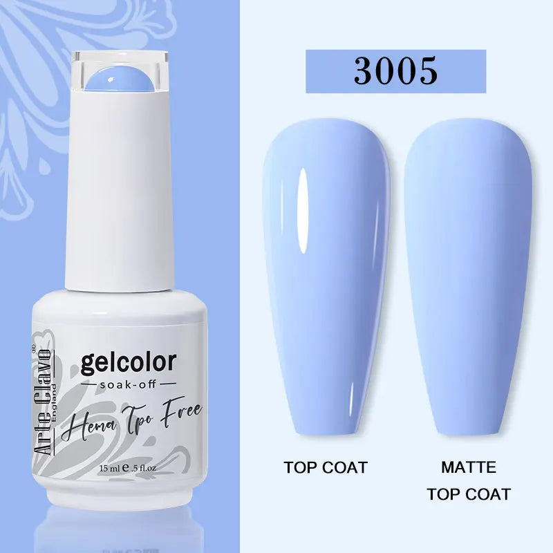 Arte Clavo Summer Nails Tip Candy Series Jelly Gel Nail Polish Blue