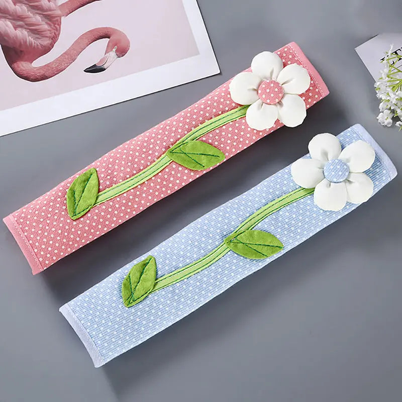 Cloth Handle Cover Door Fridge Knob Cotton Refrigerator Gloves Qme