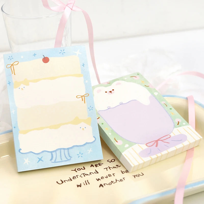 80 Sheets Daily Do It Check List Memo Pad Scrapbooking INS Cartoon Message Paper Kawaii Cute Sticky Notes School Supplies Qme