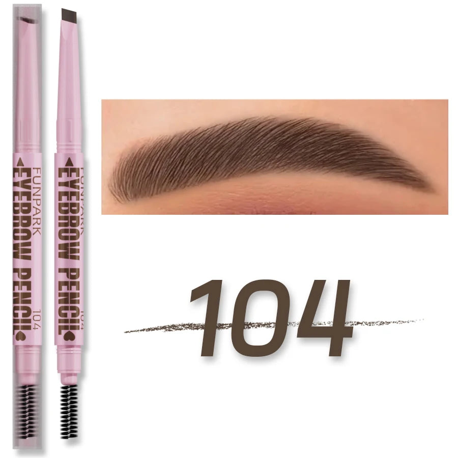 2 in1 Eyebrow Pencil Professional Cosmetics Makeup Women 5 Colors Qme 104