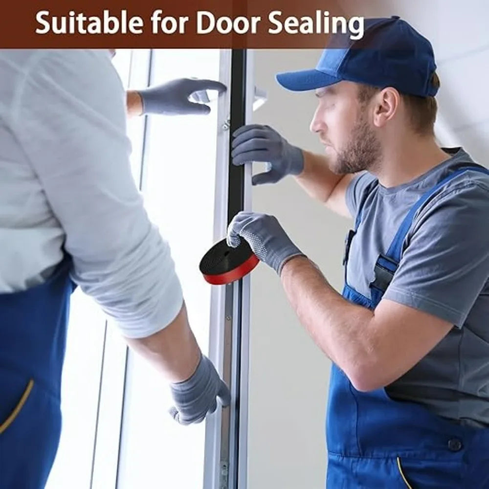 Self-adhesive Rubber Flat Strip Glass Shock Absorption Buffer Adhesive Tape Non-slip Rubber Mat Door Gap Seal Home Improvement Qme