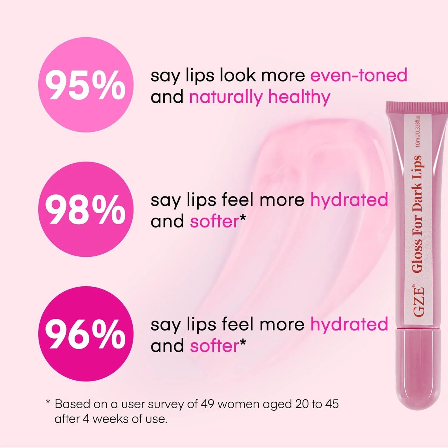 GZE Lip Lightening for Dark Lips: for Smokers, Dry or Uneven-Toned Lips – Restores Natural Look & Moisture Nude, Pink Qme