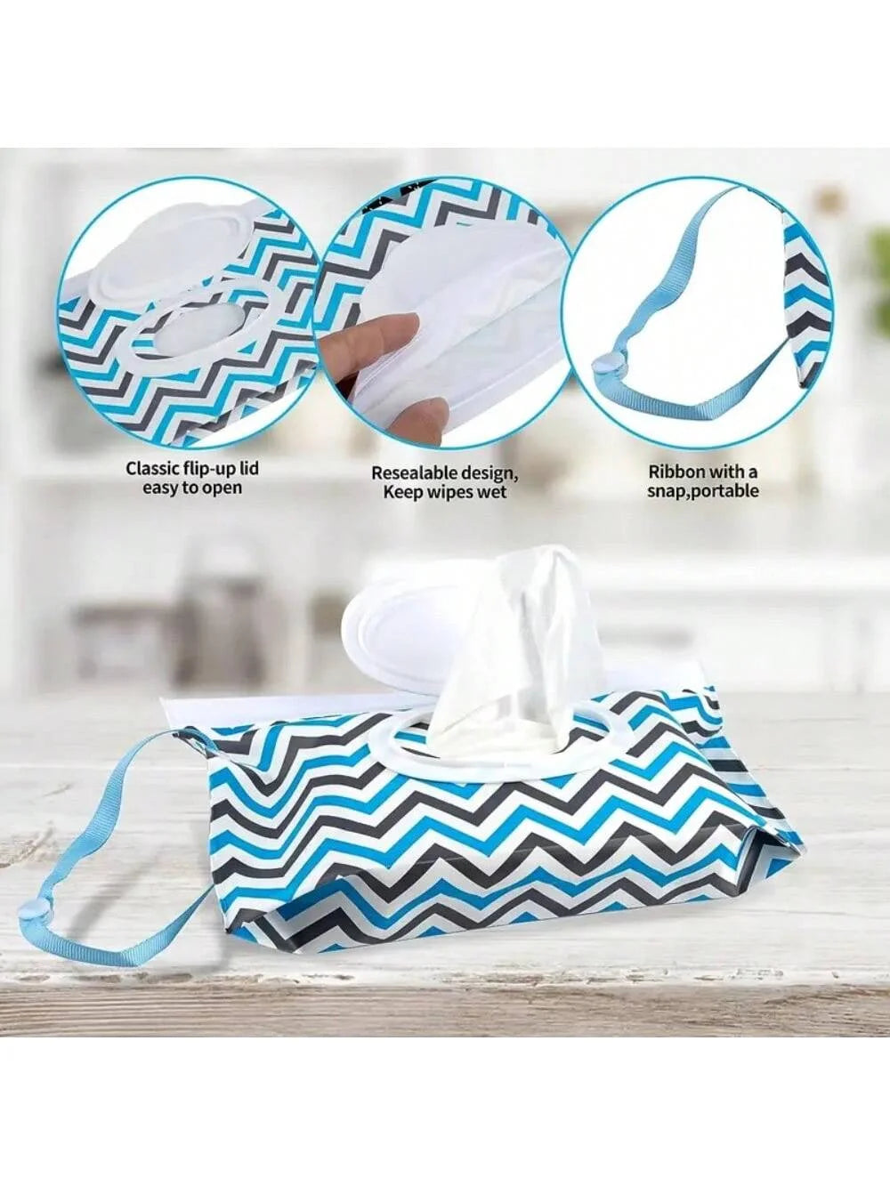 Tissue Holder Reusable Carry Wet Wipe Pouch Storage Case Outdoor Qme