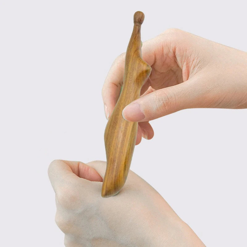 Neck Foot Wood Trigger Point Massage Gua Sha Tools Home Gym Qme