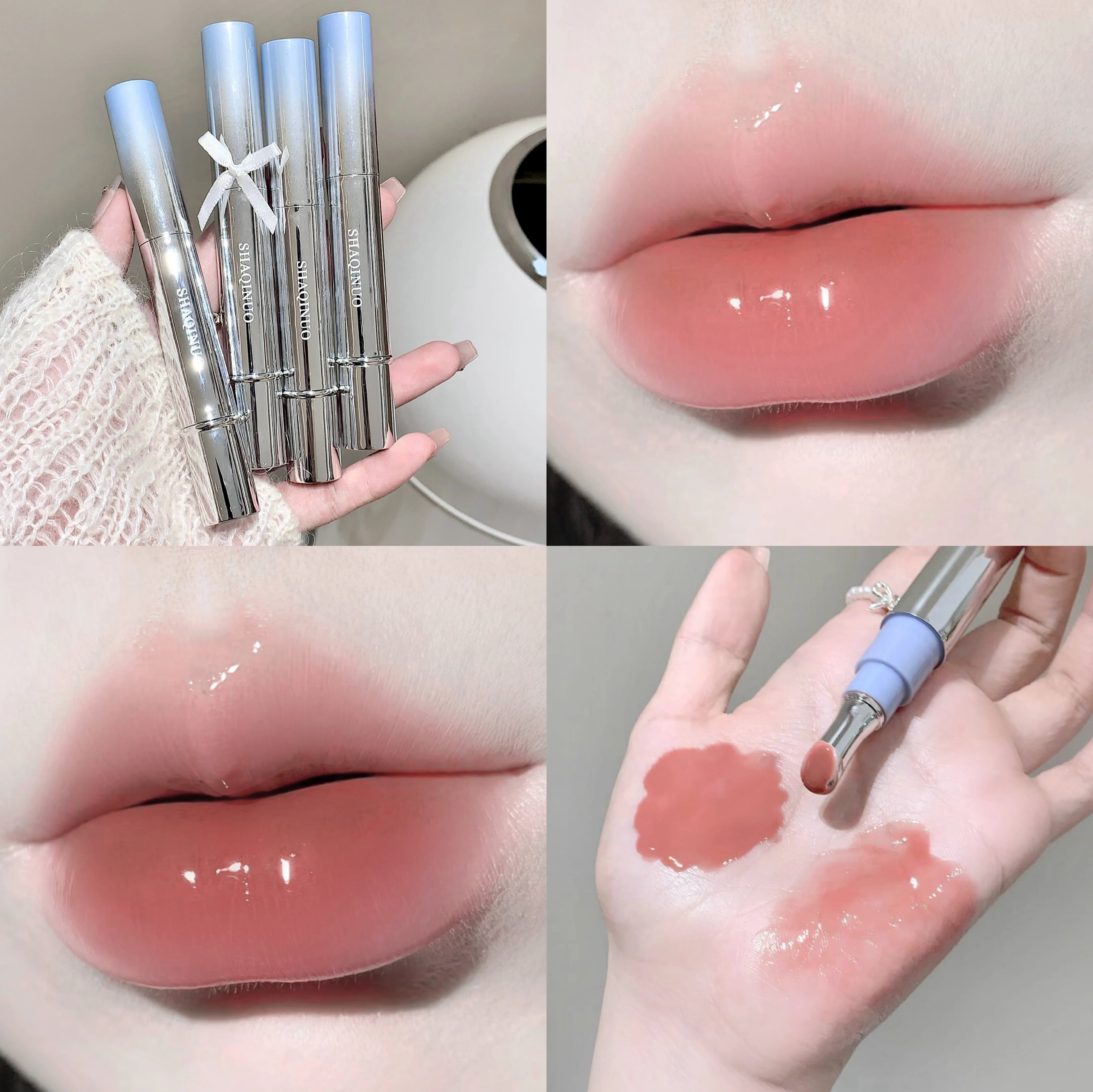 SHAQINUO Lip Gloss Moisturizing Mirror Long-lasting Lipstick Qme S9051-2