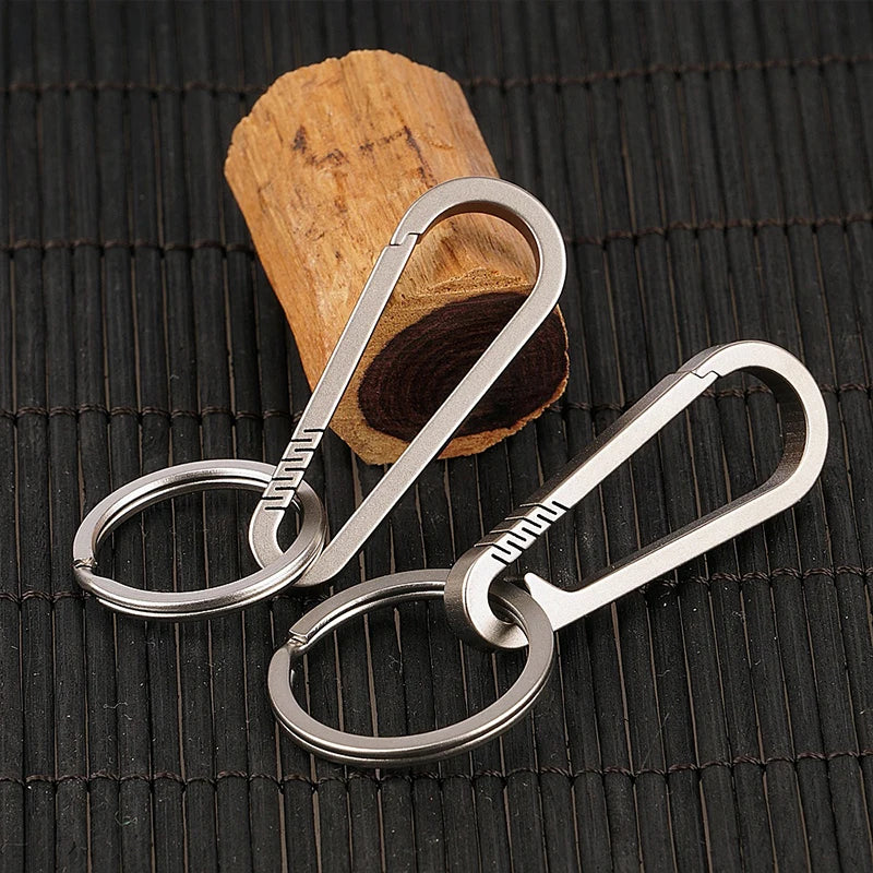 Titanium Buckles EDC Outdoor Tool Alloy Keychain Tiranium Buckle Key Qme