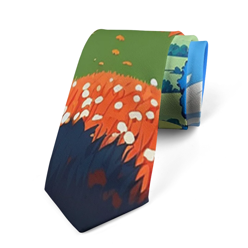 Classic Oil Painting High-quality Printing Novel Tie Personalized Qme style6
