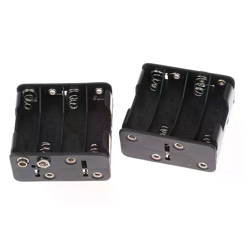 8 AA 12V Battery Clip Slot Storage Holder Box Case 9V Snap Connector Qme