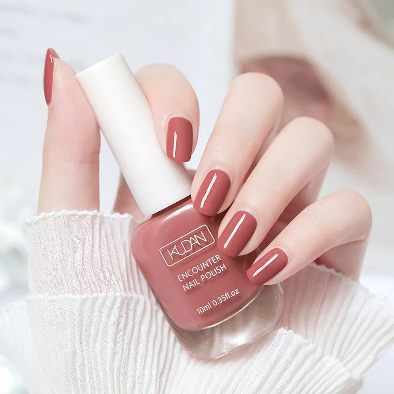 10ml Water-based Nail Polish Long Lasting Tearable Quick Dry No Bake Semi-permanent Varnish DIY Fashion Manicure 40 Color Qme 10