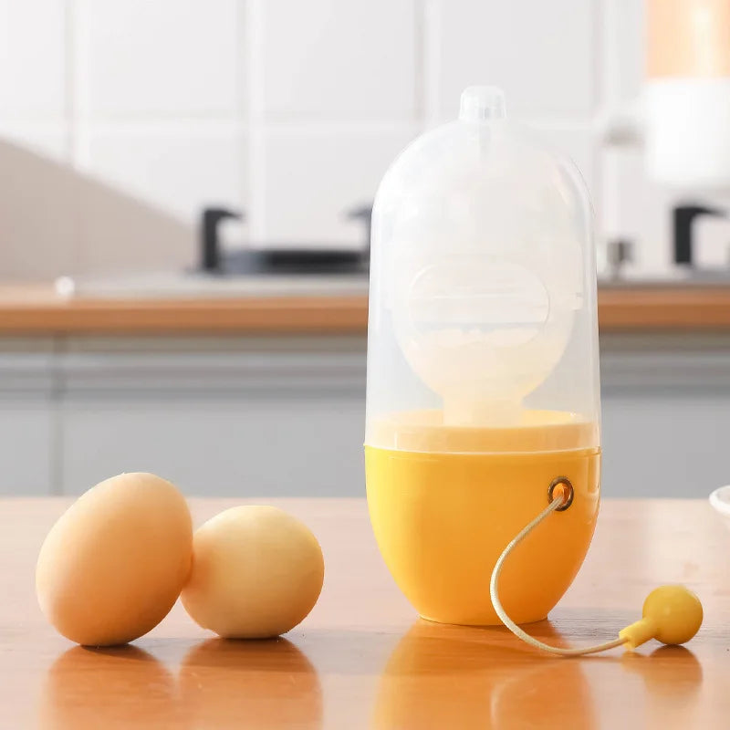 Egg Yolk Shaker Puller Scrambler Gadget Manual Mixing Eggs Spin Maker Qme