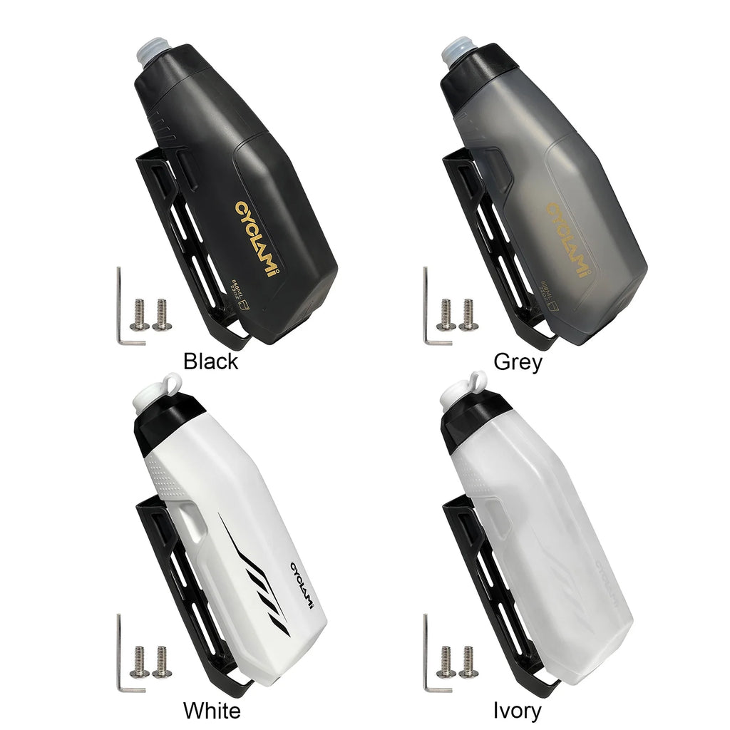 Aerodynamic Bike Water Bottle Set 650ML Lightweight Road Bike Frame Down Tube Riding Water Bottle Squeeze to Drink Design Qme