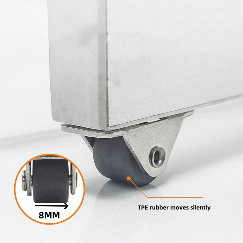 8/4pcs Mini Silent Caster Wheel 0.5 Inch Linear Wheels Tiny Roller Sliding Door Directional Wheel Little Rubber Rolling Wheel Qme